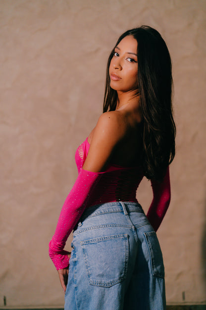 Midnight Bodysuit Hot Pink