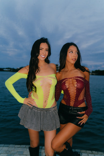 Midnight Bodysuit Neon Green