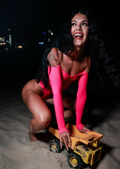 Midnight Bodysuit Hot Pink