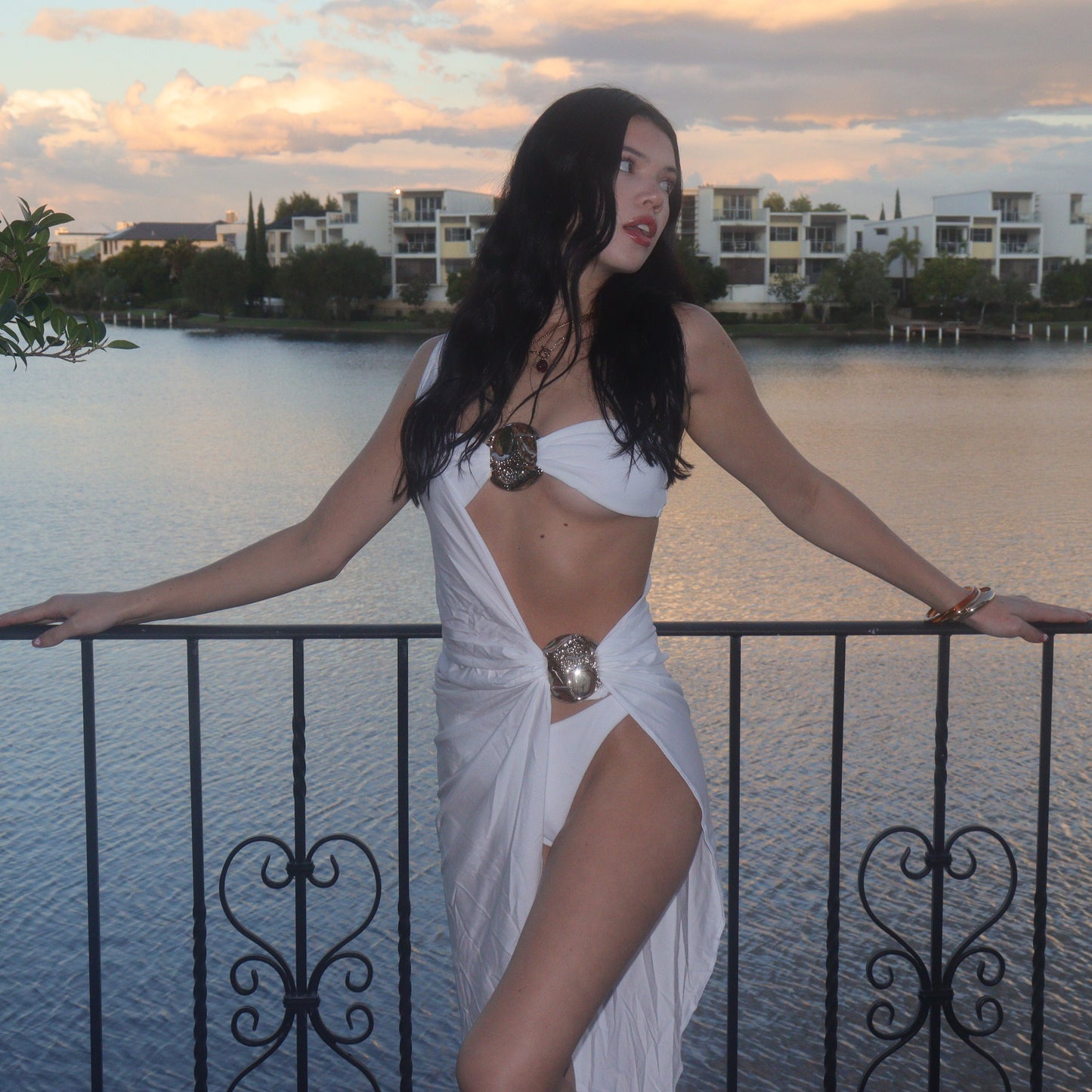 Mirage Doré Swimwear With Asymmetrical Dress